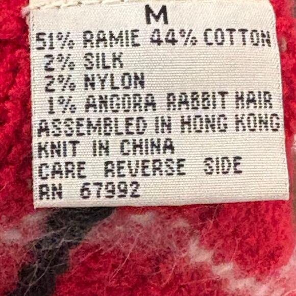 Sigrid Olsen Sport Vintage Embroidered Red Snowflake Zipper Vest Womens Medium - Picture 11 of 12